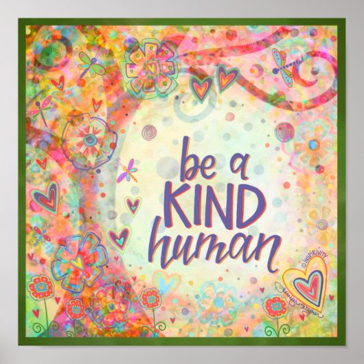 Wees een vriendelijke menselijke  inspirerende ins poster (Voorkant)