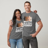 Wees een vriendelijke menselijke vierkante sticker t-shirt (Unisex)