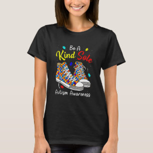Wees een vriendelijke ziel Autism Awareness Regenb T-shirt