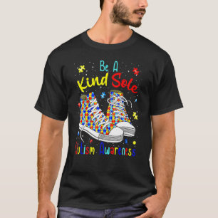 Wees een vriendelijke ziel Autisme bewustzijn insp T-shirt