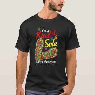 Wees een vriendelijke ziel Autisme bewustzijn maan T-shirt