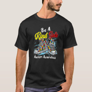 Wees Een Vriendelijke Ziel Autisme Bewustzijn Puzz T-shirt