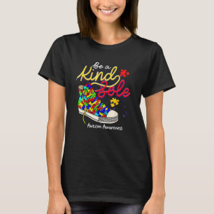 Wees een vriendelijke ziel Autisme bewustzijn puzz T-shirt