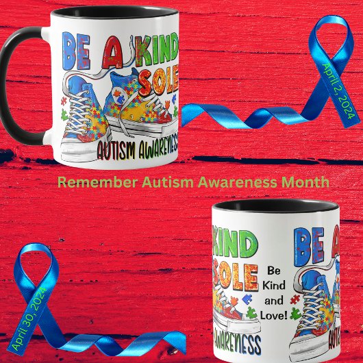 "Wees een vriendelijke zool" Autisme Awareness Sne Mok