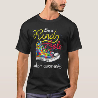 Wees Een Vriendelijke Zool Regenboog Trendy Puzzel T-shirt