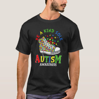 Wees Een Vriendelijke Zool Regenboog Trendy Puzzel T-shirt