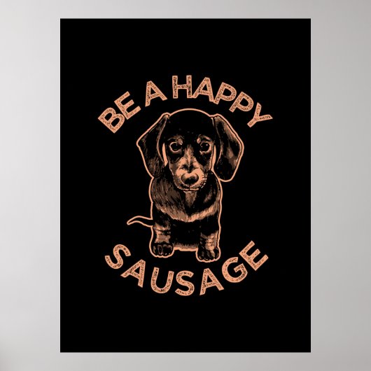 Wees een vrolijke worst-hond poster (Voorkant)