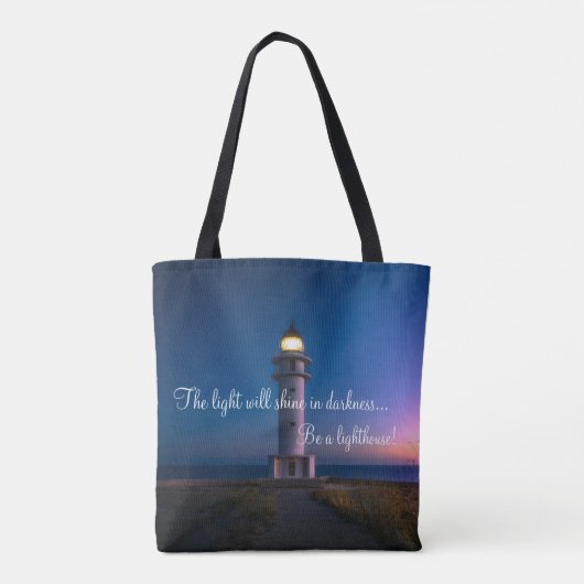Wees een vuurtoren! tote bag (Achterkant)