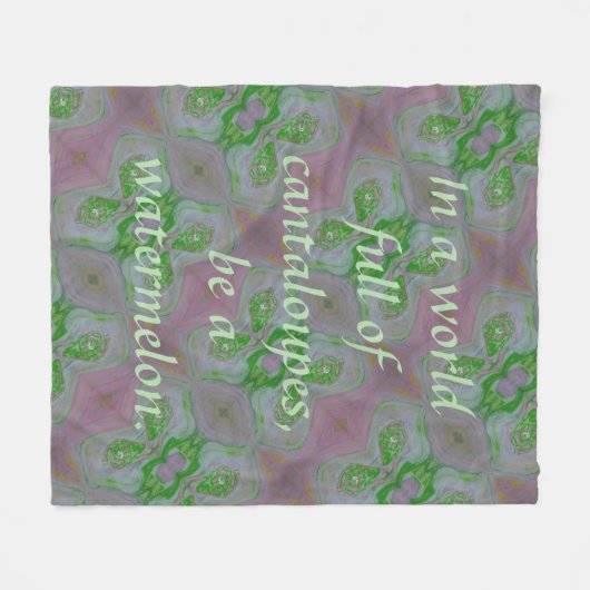 Wees een watermeloen fleece deken (Voorkant (Horizontaal))