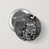 Wees een wijs tattoo stijlillustratie. ronde button 5,7 cm (Voorkant /achterkant)