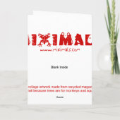 Wees een wild Wenskaart Kaart (Achterkant)