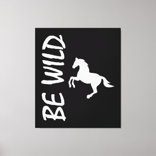 Wees een wilde majestueuze en mooie witte paard canvas afdruk