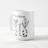 Wees een Wildflower minimalistische offerte Mok (Voorkant links)