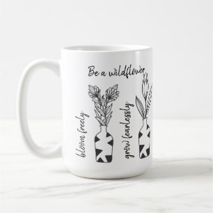 Wees een Wildflower minimalistische offerte Mok