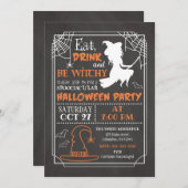 Wees een Witchy Halloween Party Uitnodiging (Voorkant / Achterkant)