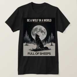 Wees een wolf in een wereld vol schapen - Moonligh T-shirt
