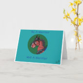 Wees een Worrier, geen Worrier Horse Kaart (Gele Bloem)