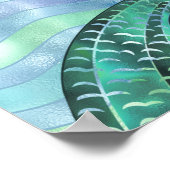 Wees een zeemeermin en maak golven holografisch Bl Poster (Hoek)