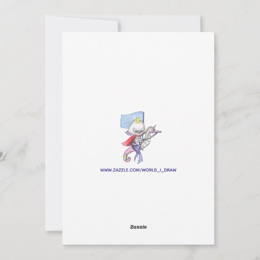 Wees een zeemeermin en maak golven / Knight Mermai Feestdagenkaart (Achterkant)