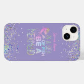 "Wees een zeemeermin" iriserend hologram glitter Case-Mate iPhone Case (Achterkant (horizontaal))