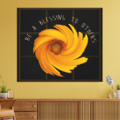 Wees een zegen voor anderen met een zonnebloemontw canvas afdruk (Insitu (Woonkamer))