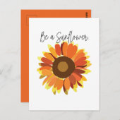 Wees een zonnebloem briefkaart (Voorkant / Achterkant)