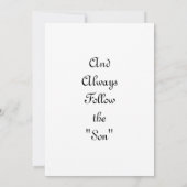 Wees een zonnebloem - Inspirerend Christelijke pla Bedankkaart (Achterkant)