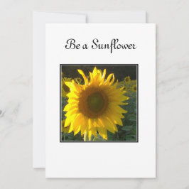 Wees een zonnebloem - Inspirerend Christelijke pla Bedankkaart