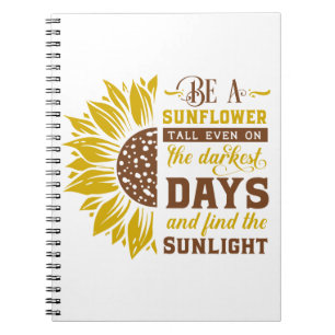 Wees een zonnebloem notitieboek