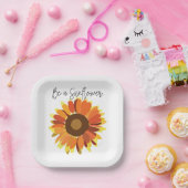 Wees een zonnebloemfeest papieren bordje (Feest)