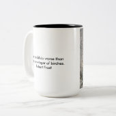 Wees een zwendel met vogels tweekleurige koffiemok (Voorkant links)