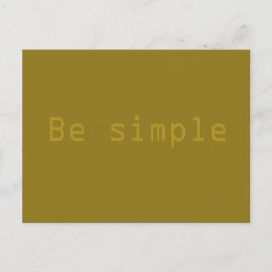 Wees eenvoudig feestdagenkaart (Voorkant)