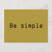 Wees eenvoudig feestdagenkaart (Voorkant)