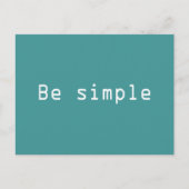 Wees eenvoudig feestdagenkaart (Voorkant)