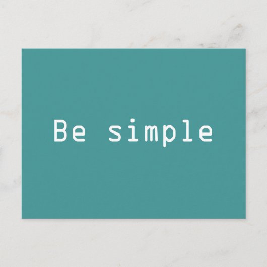 Wees eenvoudig feestdagenkaart (Voorkant)