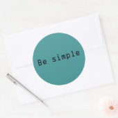 Wees eenvoudig ronde sticker (Envelop)