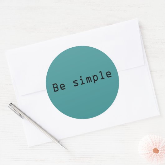 Wees eenvoudig ronde sticker (Envelop)