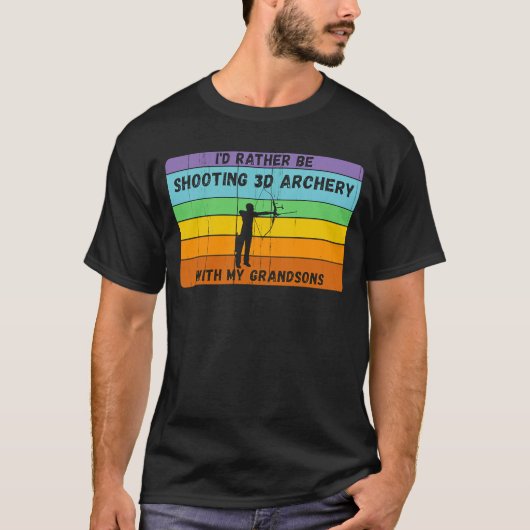 Wees eerder 3D-boogschieten met oma's 3D-boogschi T-shirt (Voorkant)