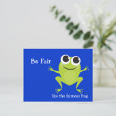 "Wees eerlijk" Cute hopping frog Briefkaart (Staand voorkant)