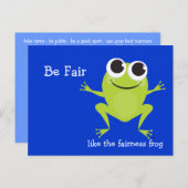 "Wees eerlijk" Cute hopping frog Briefkaart (Voorkant / Achterkant)