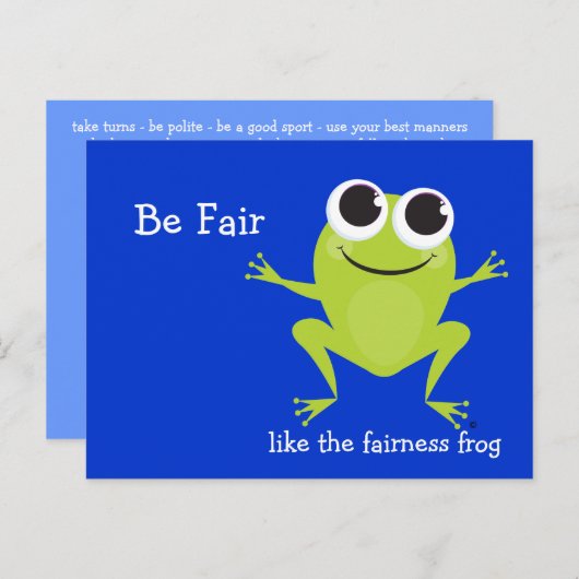 "Wees eerlijk" Cute hopping frog Briefkaart (Voorkant / Achterkant)