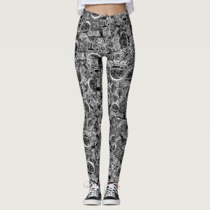 Wees eerlijk en wees jezelf typografisch printpatr leggings