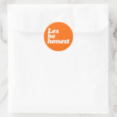 WEES EERLIJK RONDE STICKER (Tas)