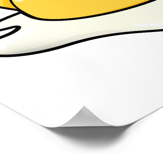 Wees ei-cellent grappige eierspin poster (Hoek)