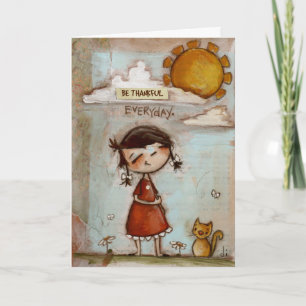 Wees elke dag dankbaar - Wenskaart Feestdagen Kaart