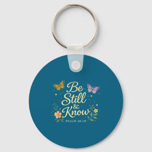 Wees en ken psalm 46_10 christelijke bijbelvers sleutelhanger