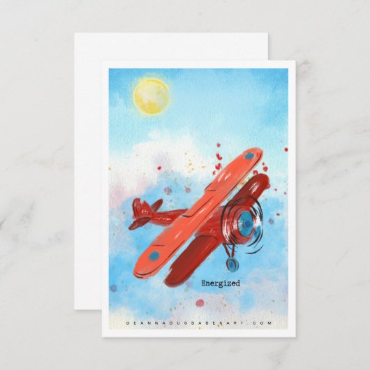 Wees energiek Art Kaart (Voorkant / Achterkant)