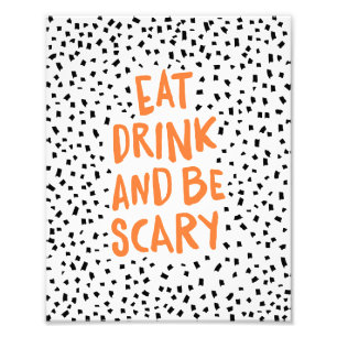 Wees eng gescand   Halloween Art Print Foto Afdruk