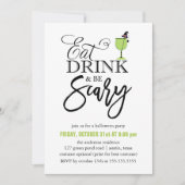 "Wees eng" Halloween feest Kaart (Voorkant)