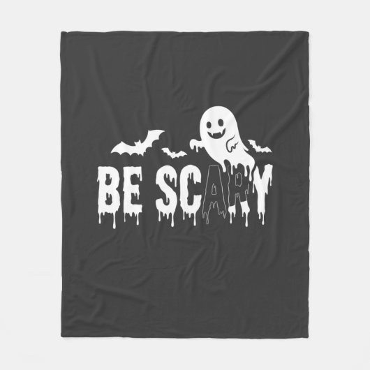 Wees eng Halloween Geest Vleermuis Ontwerp_1 Fleece Deken (Voorkant)